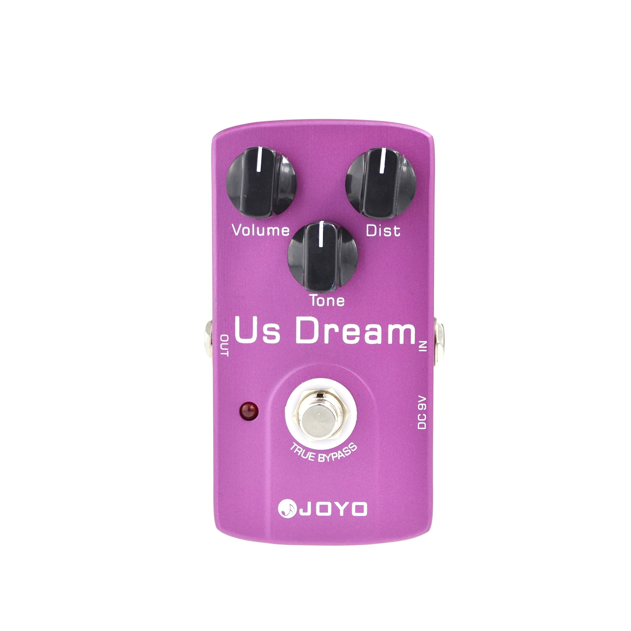 JOYO JF-34 US Dream Distortion Guitar Effect Pedal - True Bypass, DC 9V and Battery Supported